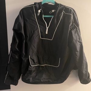 Olive & Oak black windbreaker jacket; Size L but fits like a M.